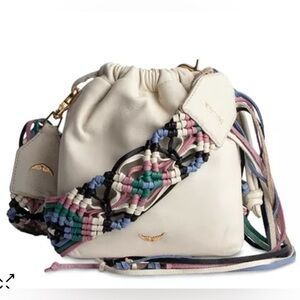 ZADIG & VOLTAIRE Rock Go Leather Bag with Macrame Strap